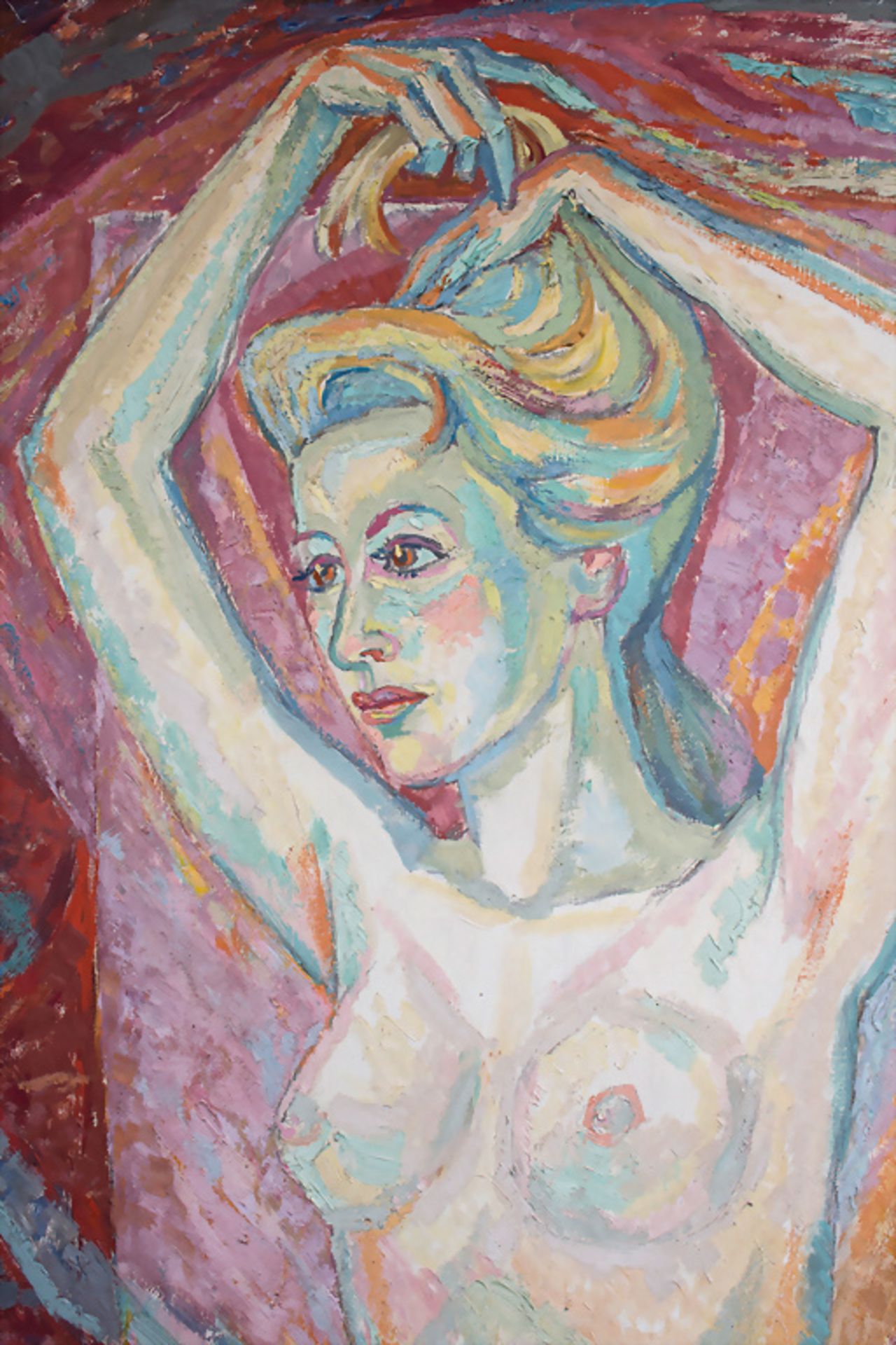 Hardy Schneider-Sato (1919-2002), 'Sich frisierender weiblicher Akt' / 'A hairdressing female nude' - Bild 4 aus 5