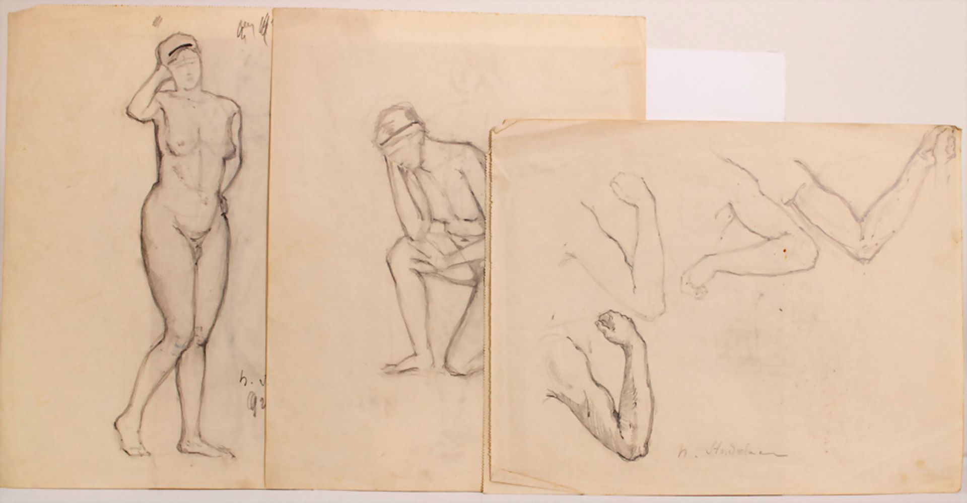 Hans Stadelmann (1876-1950), 'Konvolut Aktstudien' / 'A set of nude studies'