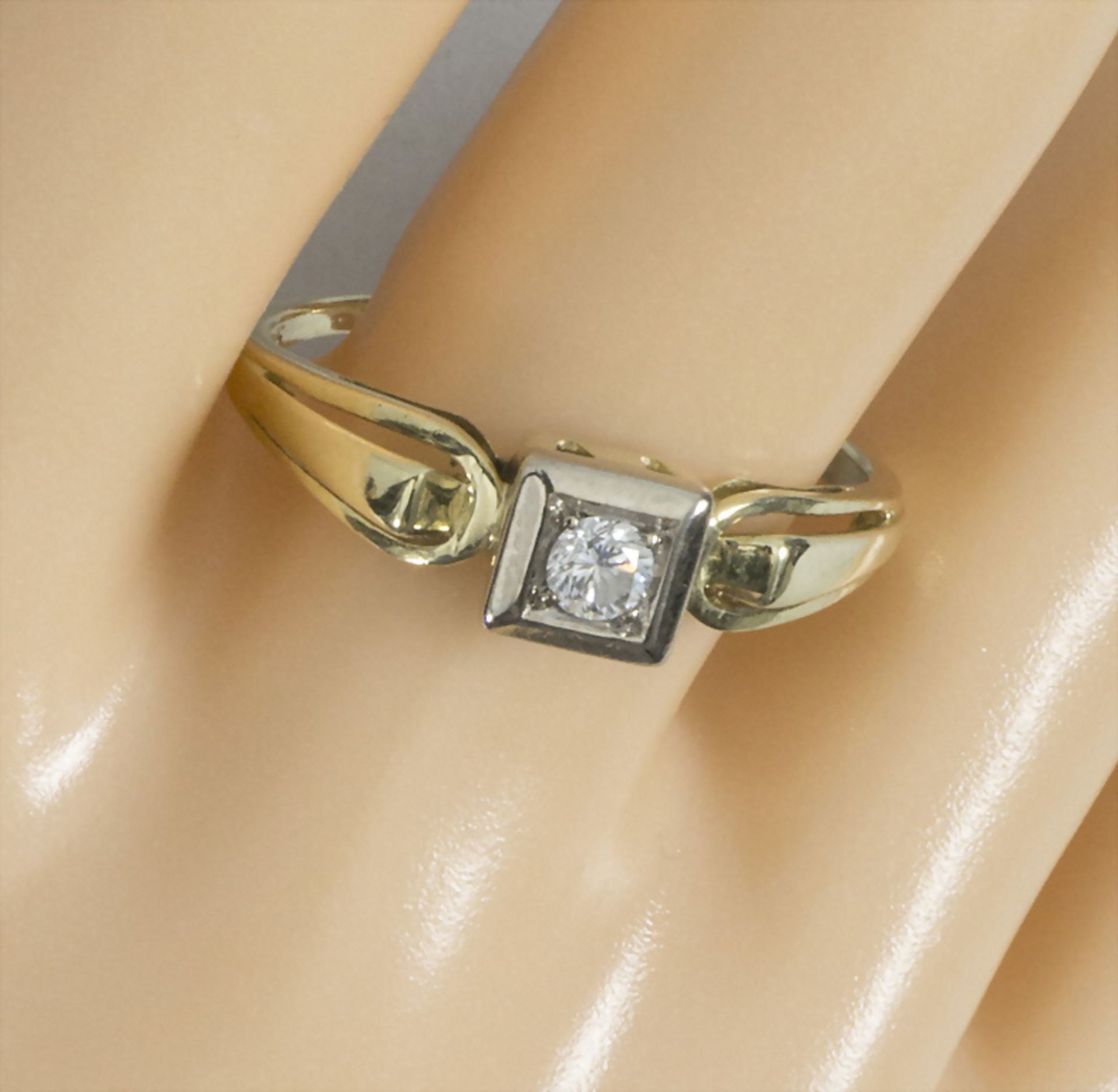 Brillant Solitärring / A 14k gold ring with a brilliant solitaire - Image 5 of 5