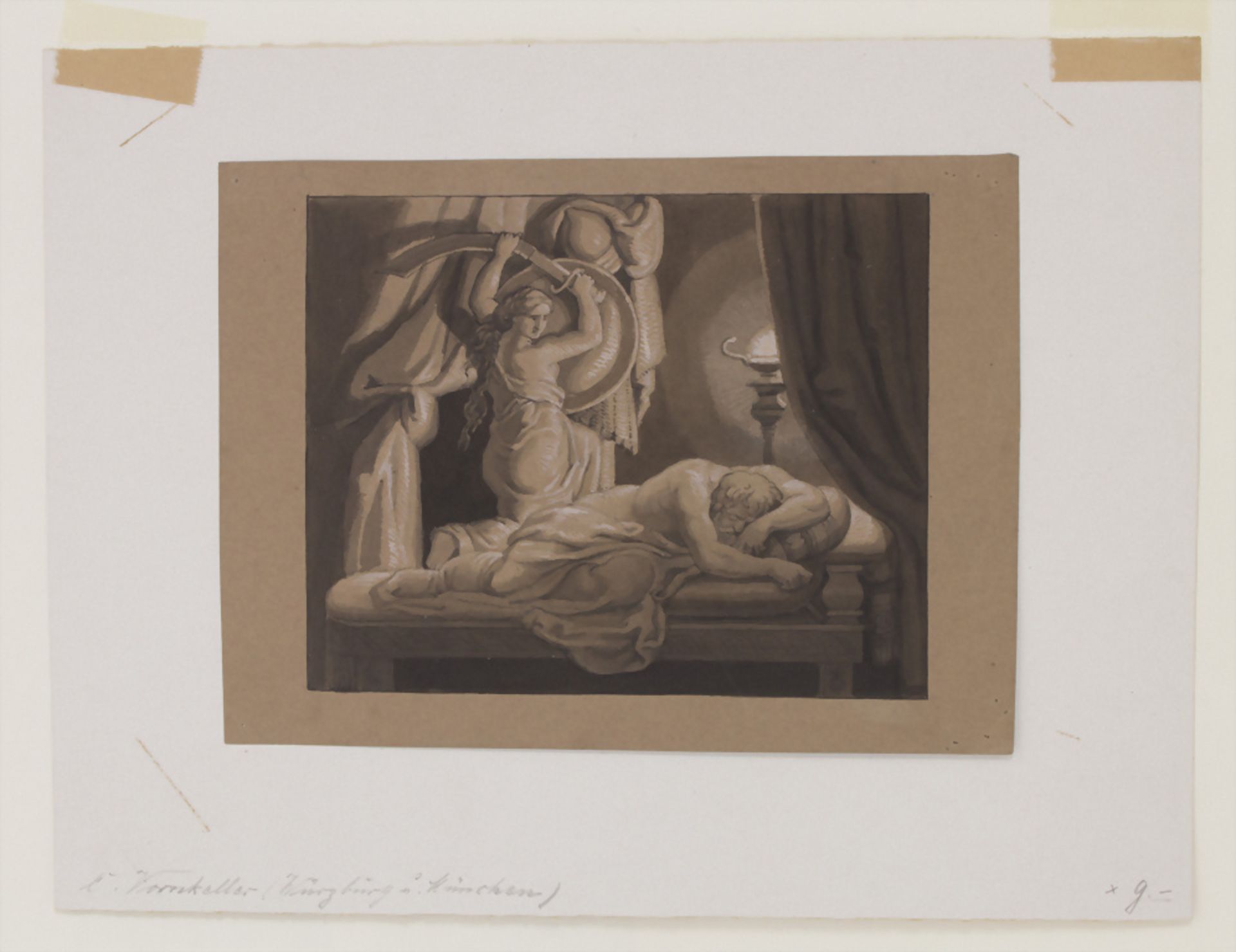 Carl Vornkeller (tätig um 1840), 'Judith und Holofernes' / 'Judith and Holofernes' - Image 2 of 6