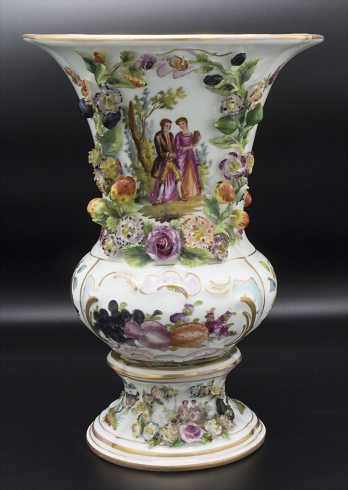 Paar Kratervasen mit galanten Szenen / A pair of urn vases with courting scenes, Carl Thieme, ... - Image 12 of 19