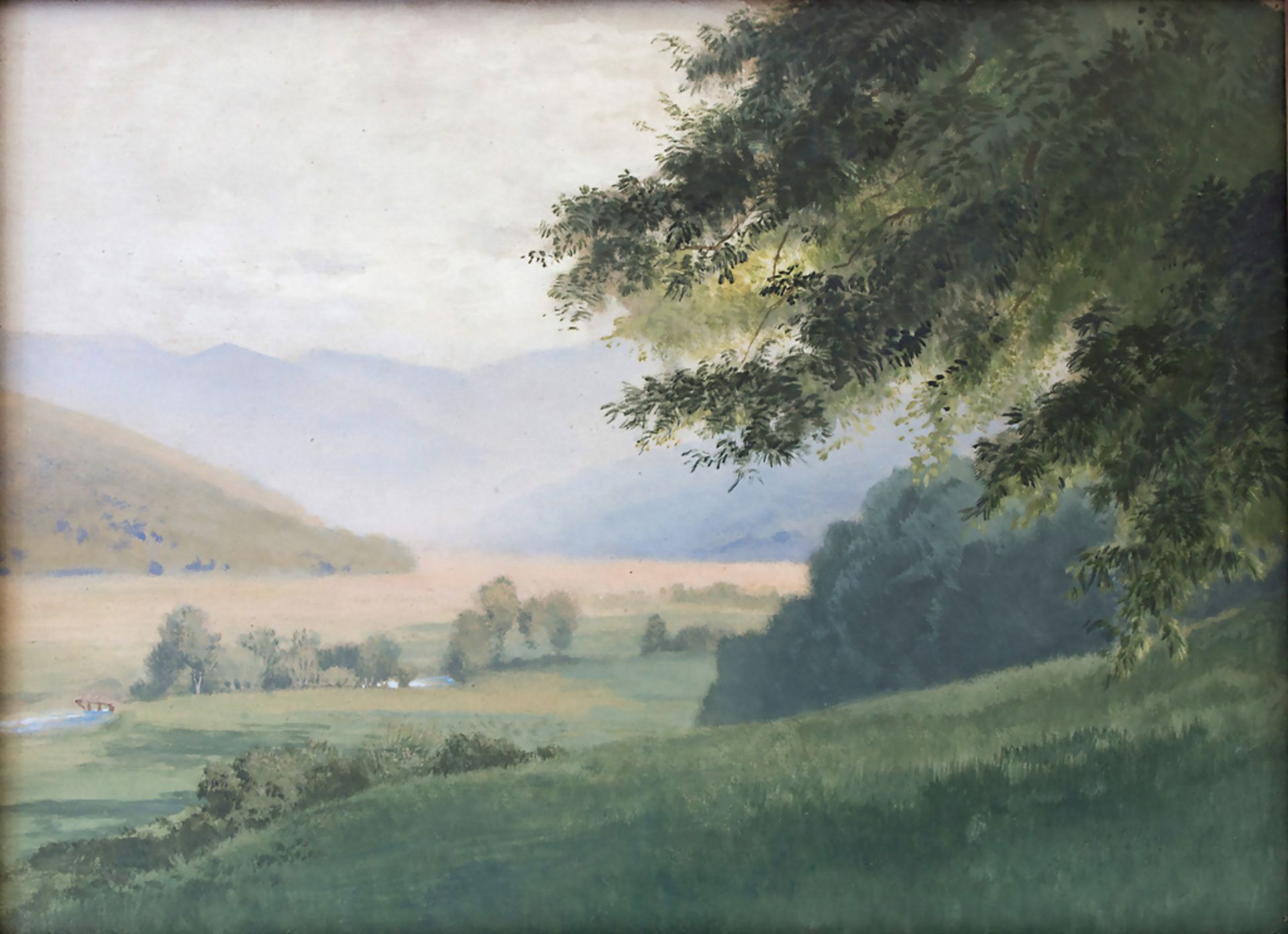 Künstler des 19. Jh. 'Blick in eine Tallandschaft' / 'A view of a valley landscape'