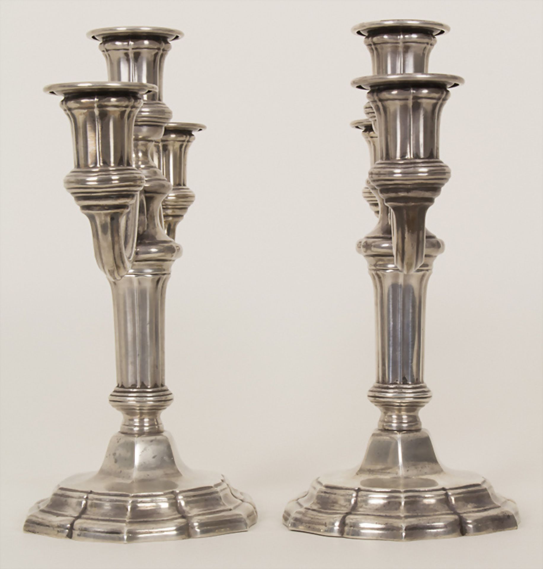 Paar Kerzenleuchter / A pair of silver candlesticks, Tétards et Frères, Paris, um 1880 - Image 4 of 9