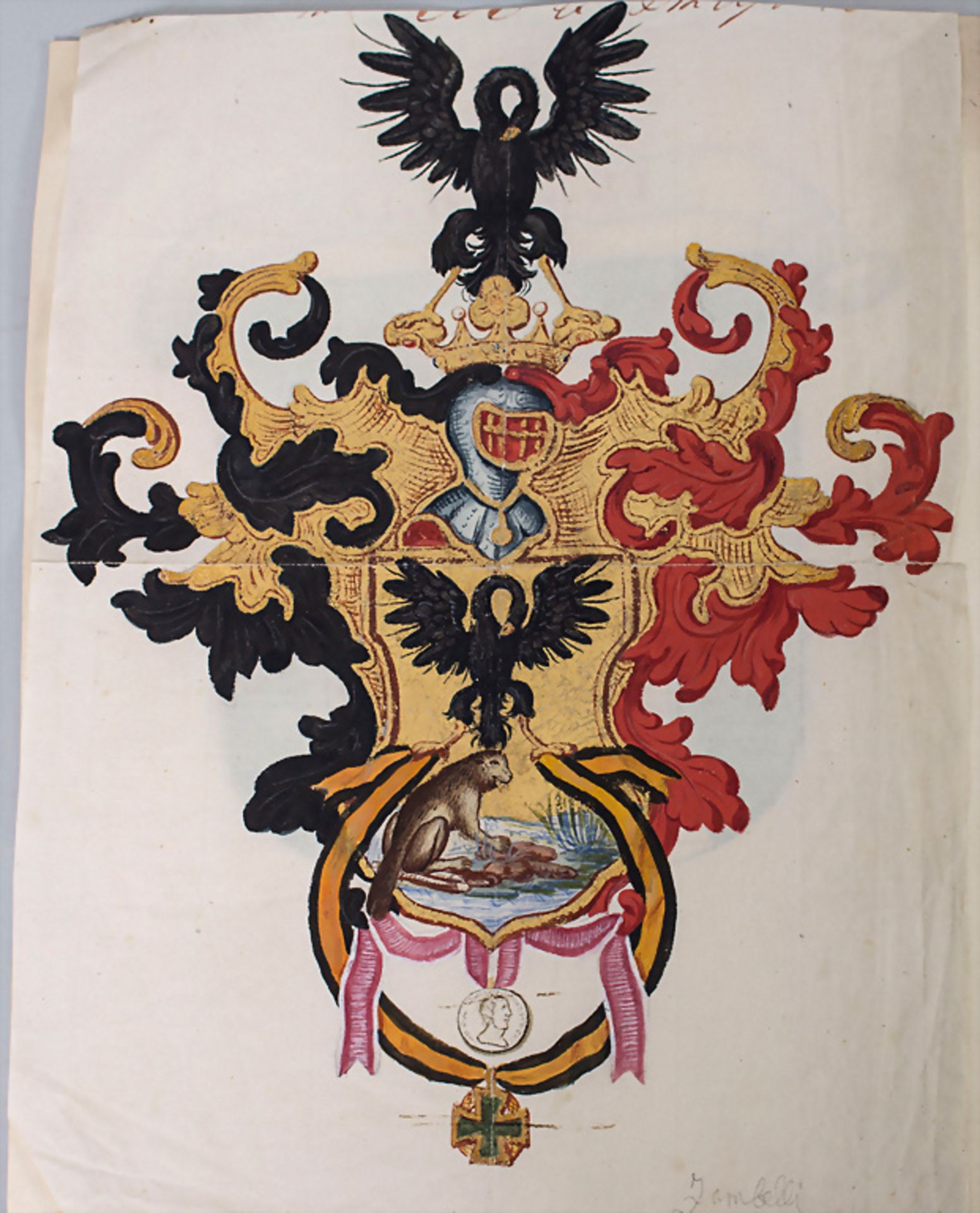 Heraldik: Sammlung 6 Adelswappen / A collection of 6 noble coats of arms, 18. Jh. Heraldik: ... - Bild 2 aus 7