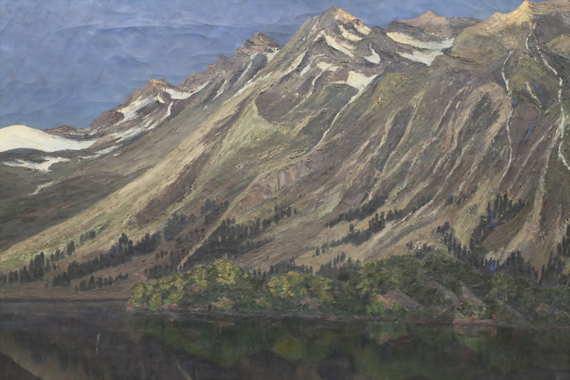 A. Loeffler (19./20. Jh.), 'Gebirgslandschaft mit Fluss' / 'A mountain landscape with a river' - Bild 3 aus 5