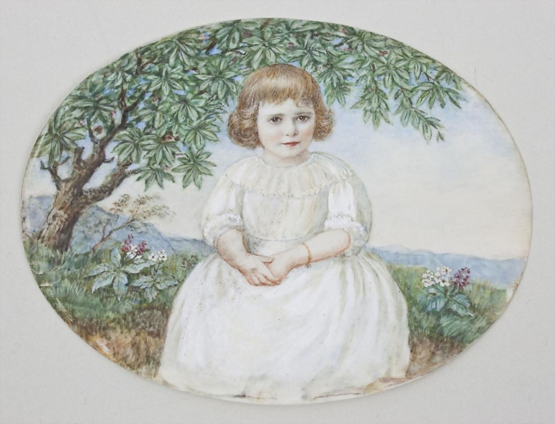 Miniatur eines kleinen Mädchens/Miniature of a Small Girl, um 1900