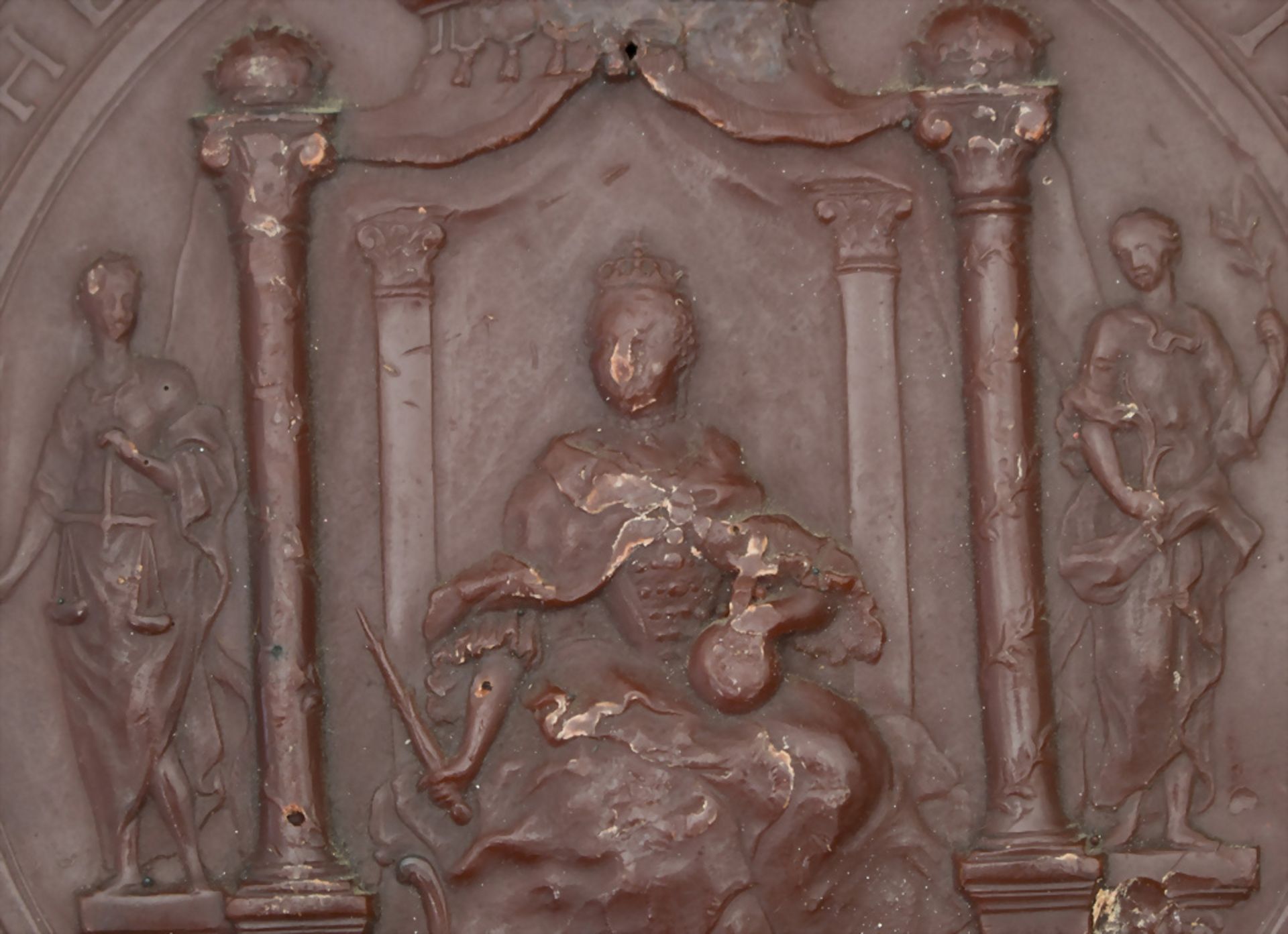 Großes Lacksiegel in Siegelkapsel, Maria Theresia, Habsburger Monarchie, 18. Jh. - Bild 4 aus 5