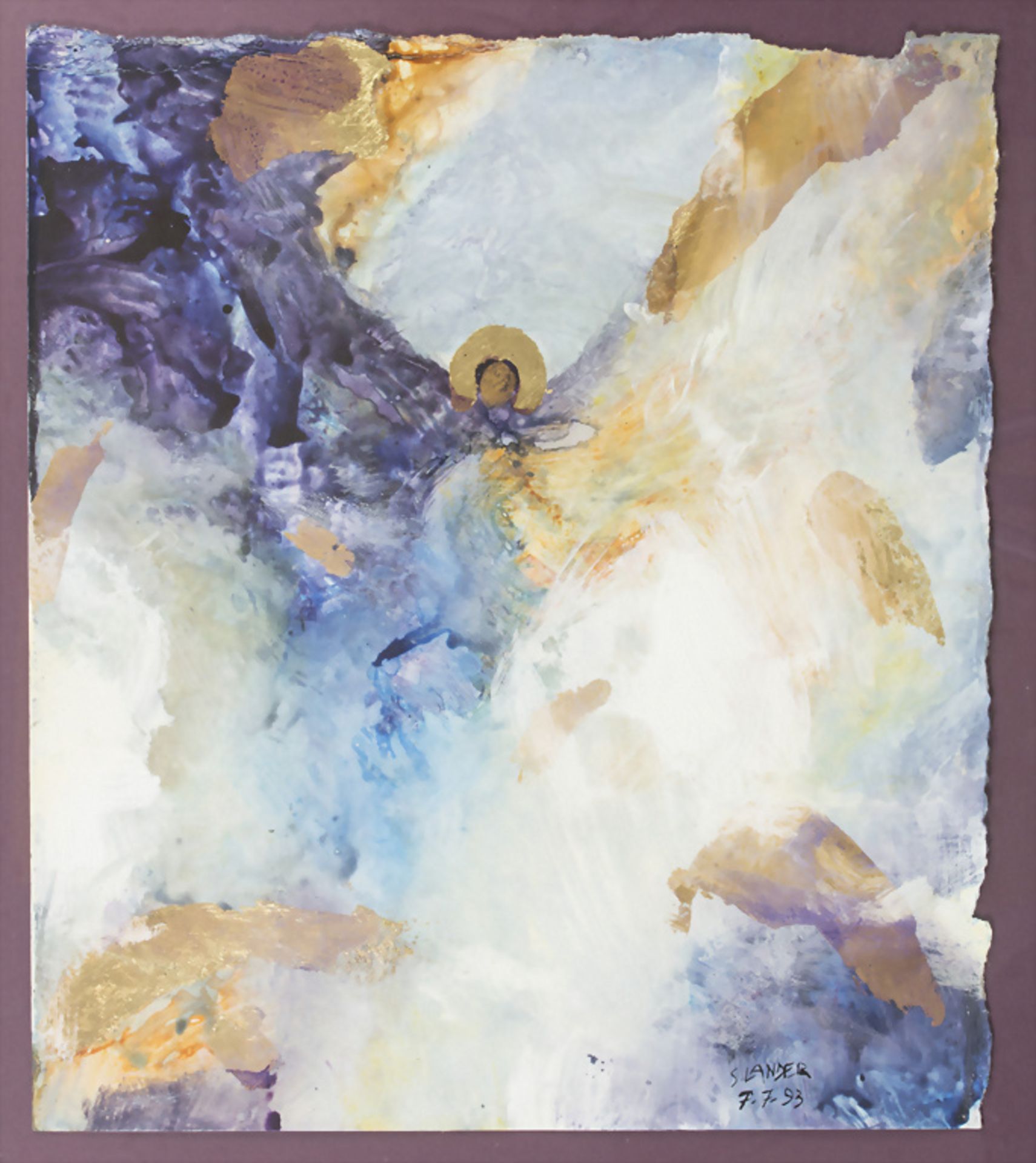 Sylvie Lander (20. Jh.), 4 Bilder 'Engel' / 4 paintings 'Angel' - Bild 6 aus 10