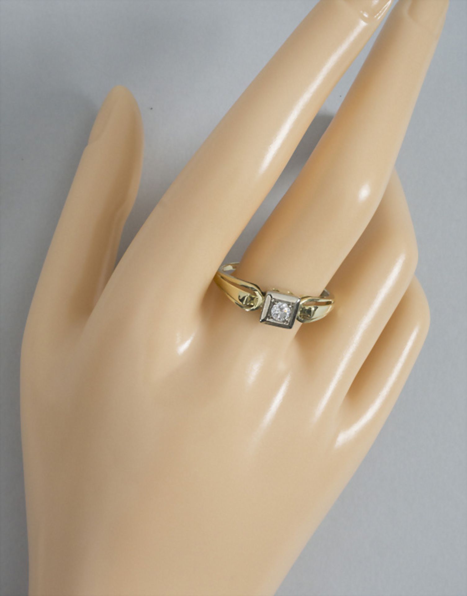 Brillant Solitärring / A 14k gold ring with a brilliant solitaire - Image 4 of 5