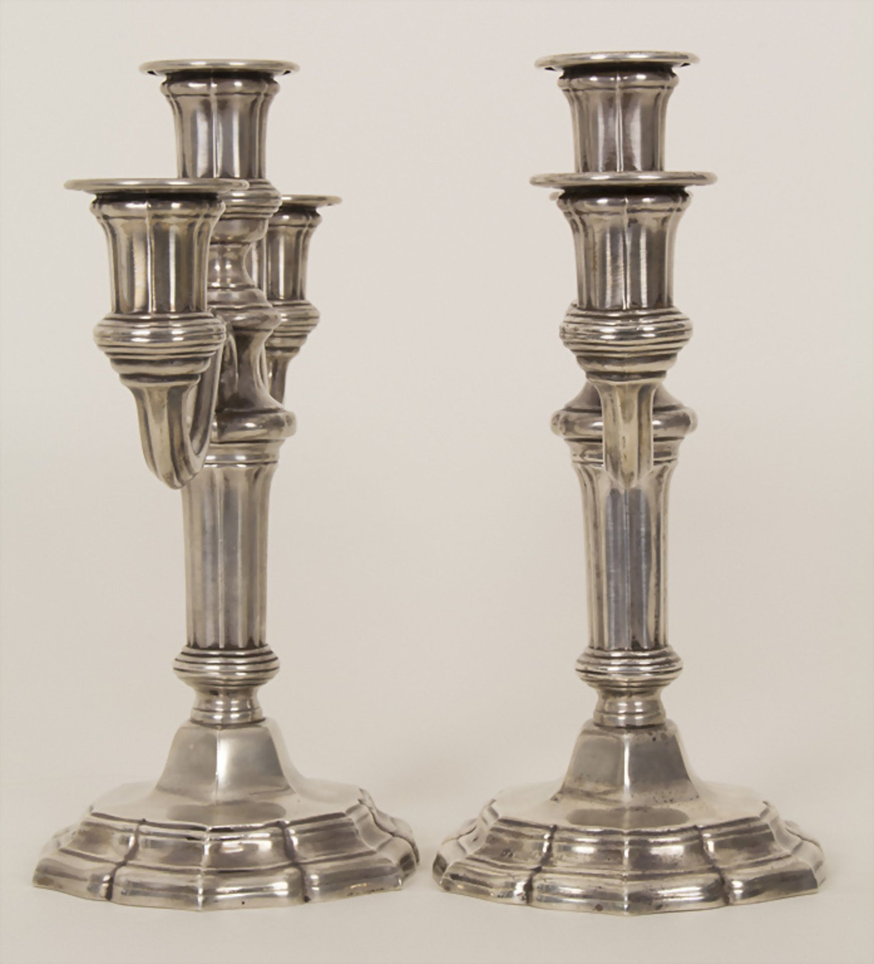 Paar Kerzenleuchter / A pair of silver candlesticks, Tétards et Frères, Paris, um 1880 - Image 6 of 9