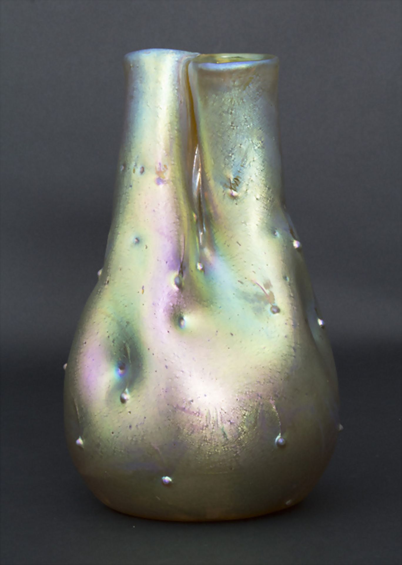 Jugendstil Doppelhals Vase / An Art Nouveau double-neck vase, Johann Loetz Witwe, ... - Image 2 of 7