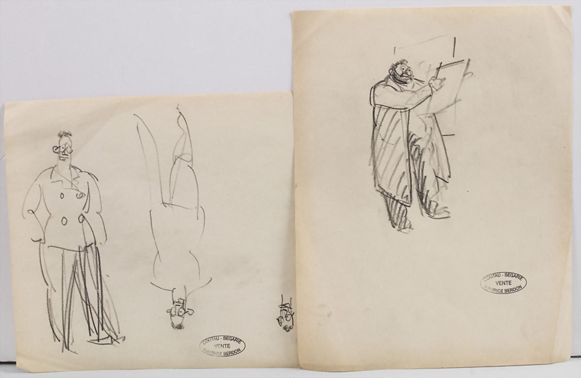 Maurice Berdon (20. Jh.), 2 Bleistiftstudien / A set of 2 pencil studies - Image 3 of 4