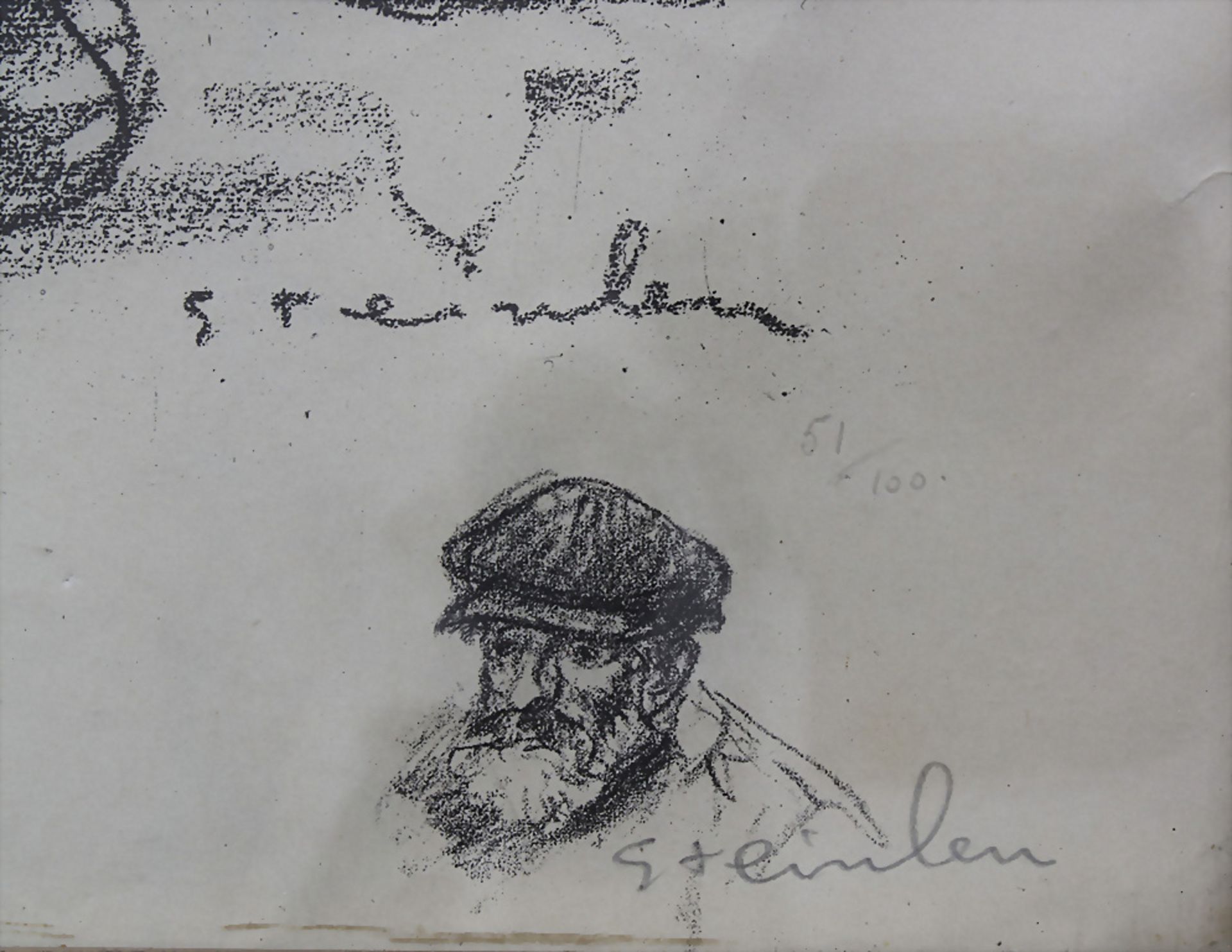 Théophile Alexandre Steinlen (1859-1923) Lithografie: 'Evacués' (evakuiert) / A lithographie: ... - Image 2 of 3
