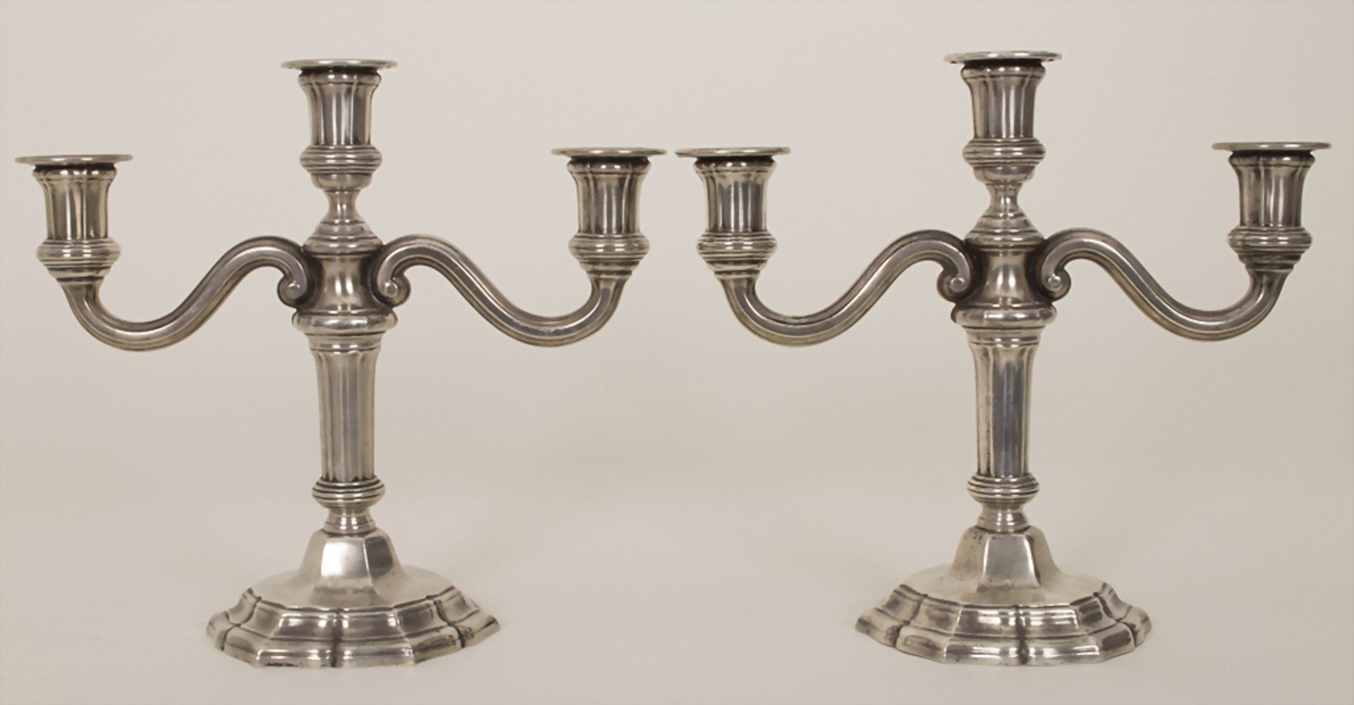 Paar Kerzenleuchter / A pair of silver candlesticks, Tétards et Frères, Paris, um 1880 - Image 3 of 9