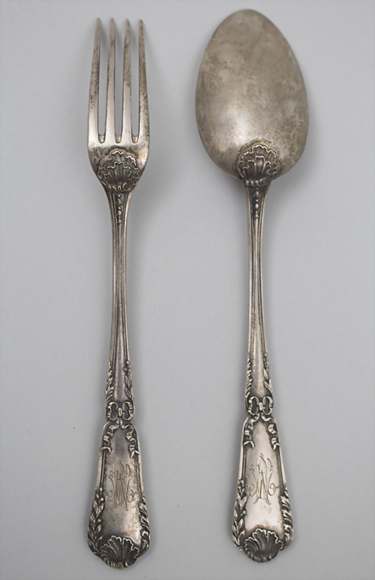 Löffel und Gabel / A silver spoon and fork, Emile Puiforcat, Paris, um 1880 - Image 2 of 7