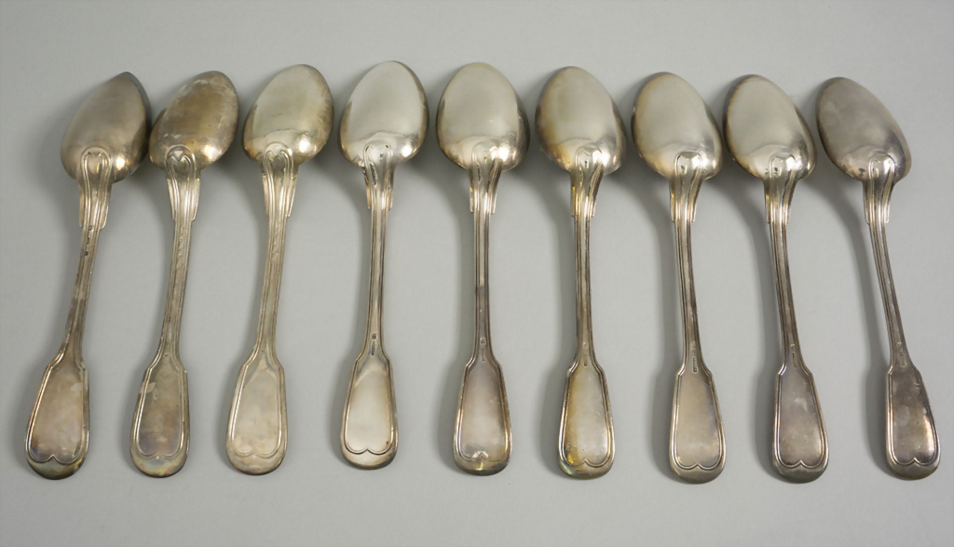 9 Löffel / A set of 9 spoons, Frankreich, um 1900 - Image 2 of 5