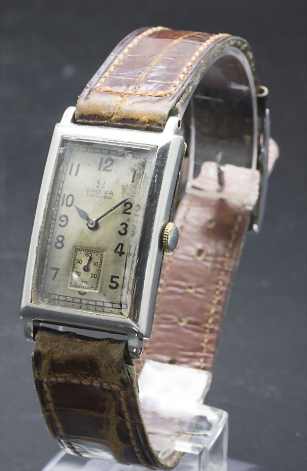 Art Déco Herrenarmbanduhr / An Art Deco men's wristwatch, Omega, Schweiz, um 1935 - Image 2 of 6