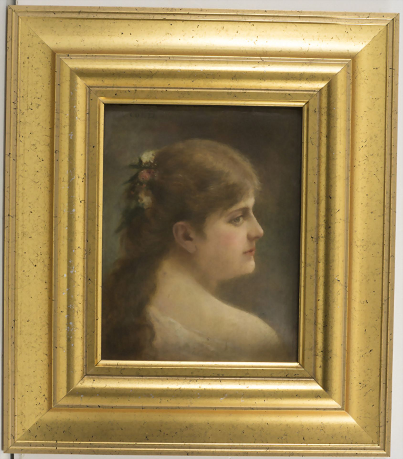 Damenportrait / A portrait of a lady, 19. Jh. - Bild 2 aus 6