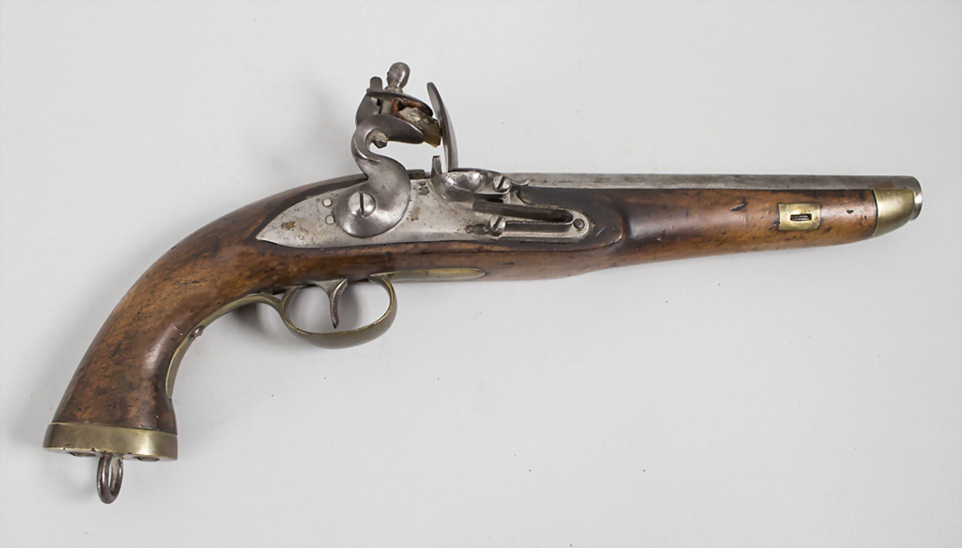 Belgische Militärpistole mit Steinschloss / A Belgian military pistol with a flintlock, um 1830 - Image 2 of 7