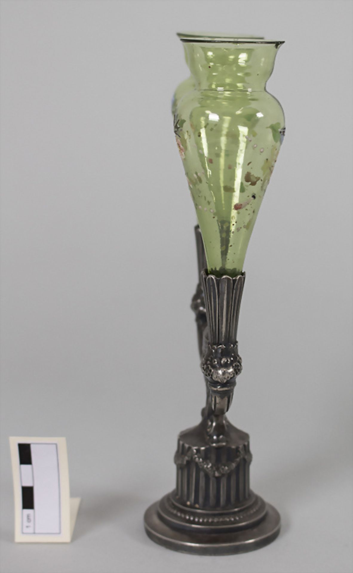 Jugendstil Doppelväschen mit Frauenkopf / An Art Nouveau double vase with a woman's head, WMF, ... - Image 2 of 4