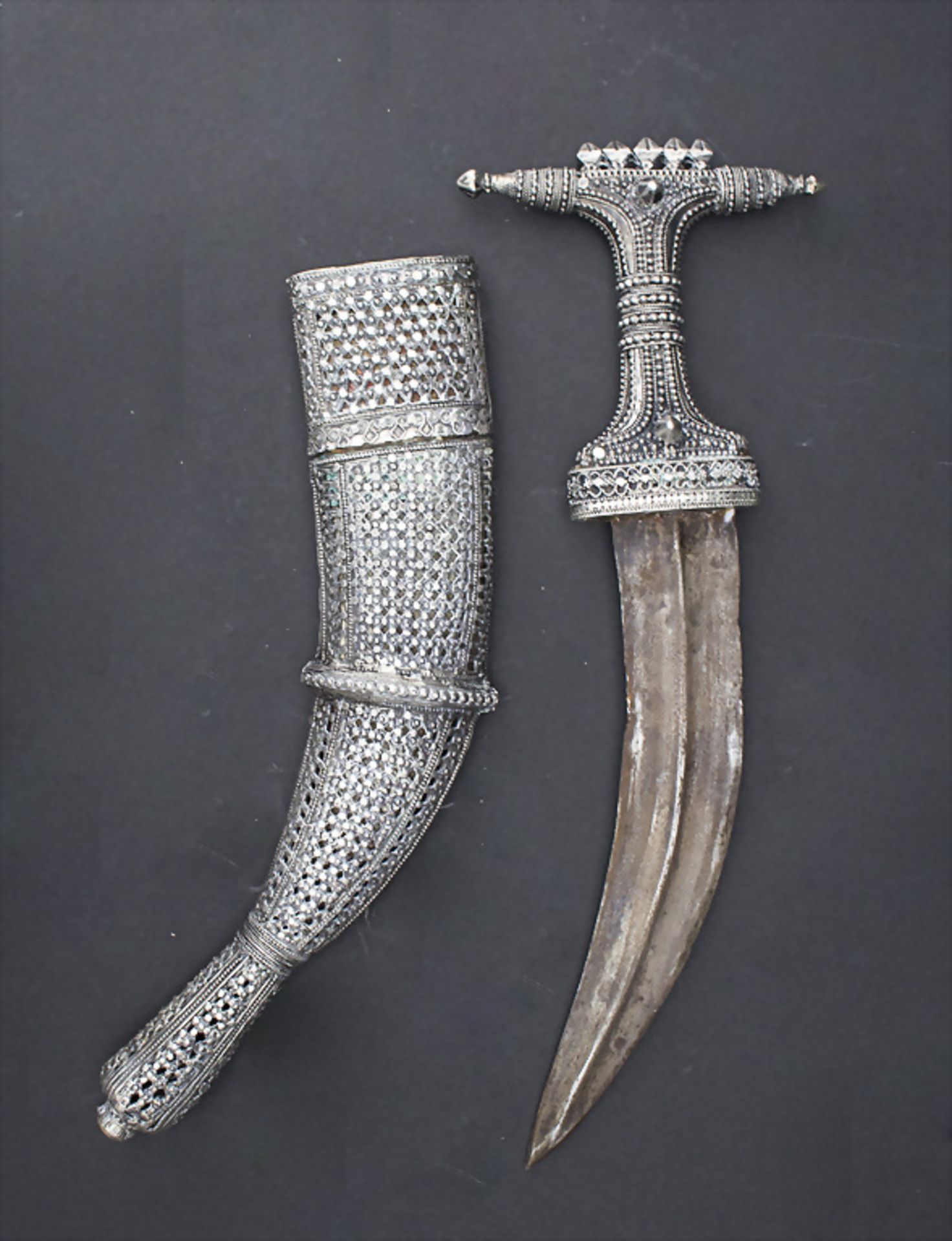 Silber Djambia / A silver jambiya, Jizan, Jemen, um 1900
