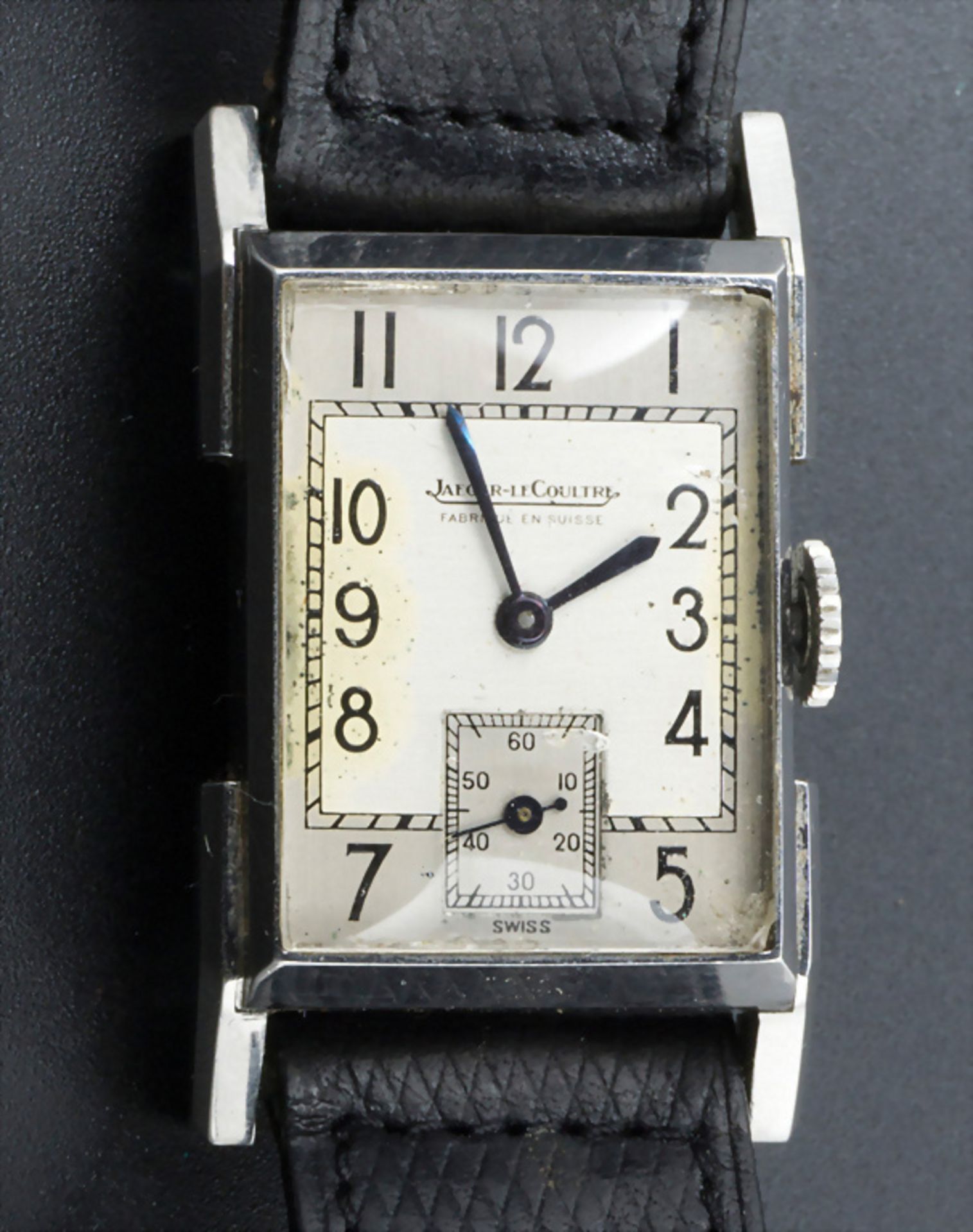 Art Déco Herrenarmbanduhr / An Art Deco men's wristwatch, Jaeger Le Coultre, Schweiz, um 1935