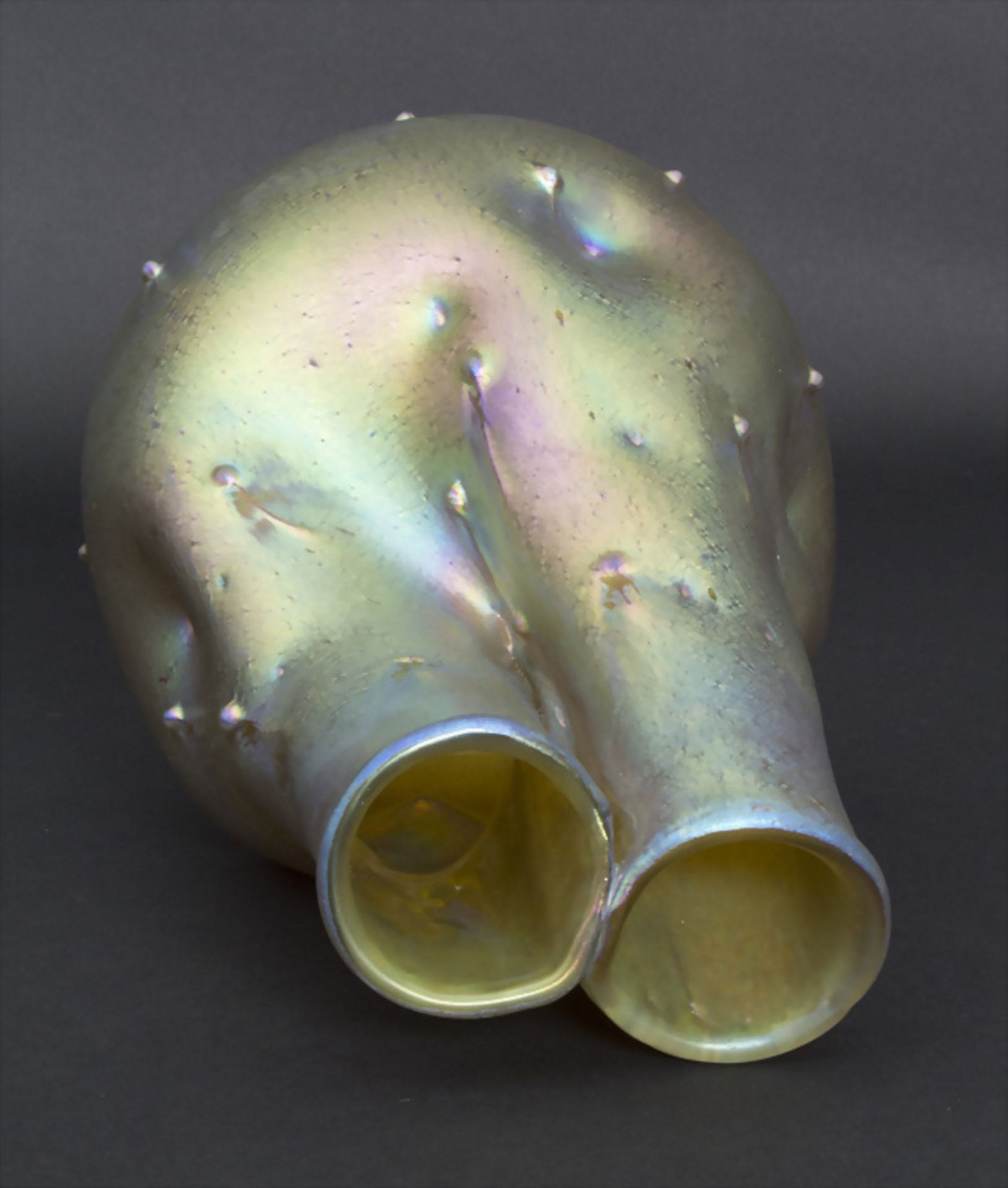 Jugendstil Doppelhals Vase / An Art Nouveau double-neck vase, Johann Loetz Witwe, ... - Image 6 of 7