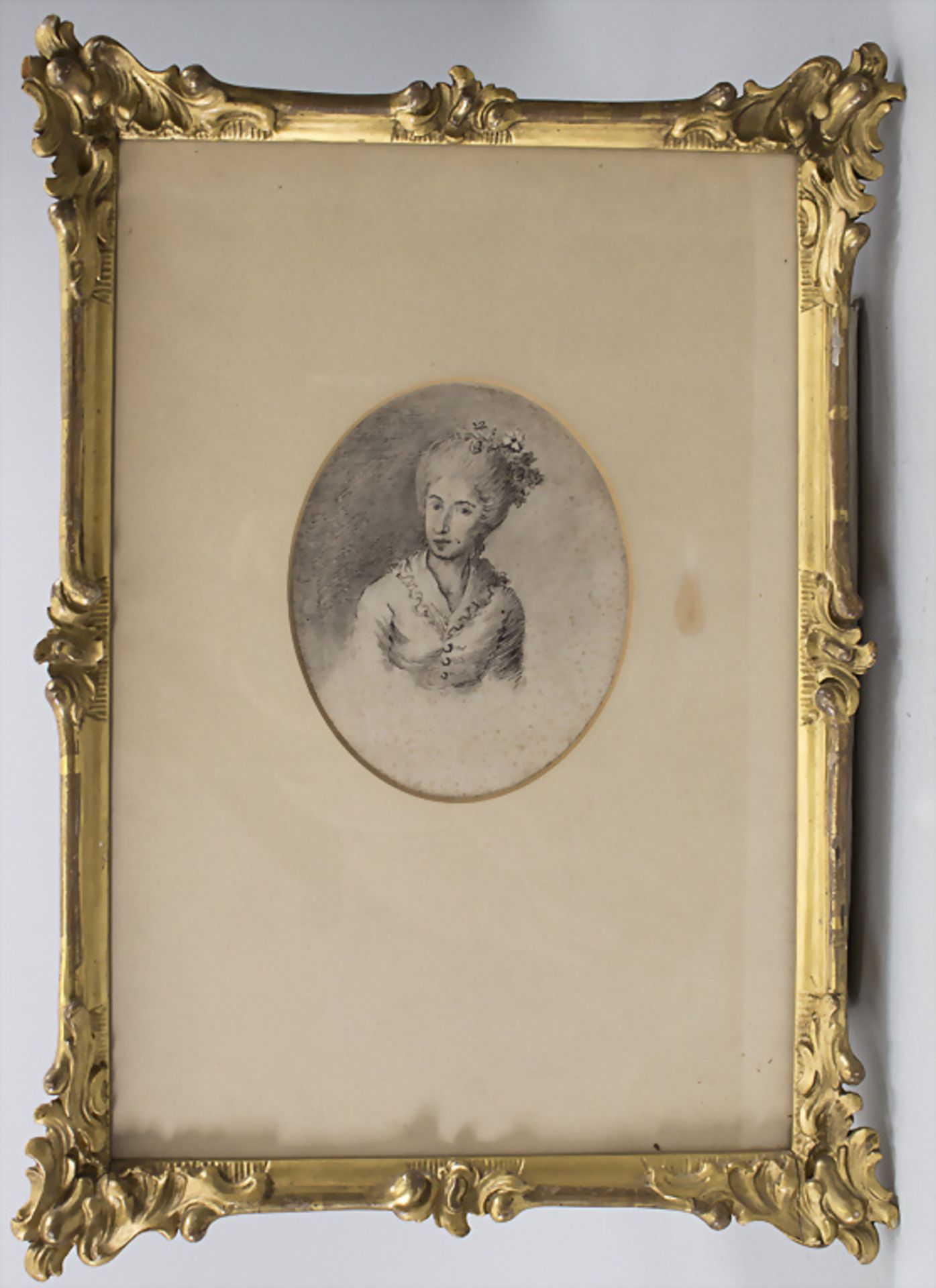 Bildnis einer Rokokodame / A portrait of a Rococo lady, 18. Jh. - Image 2 of 3