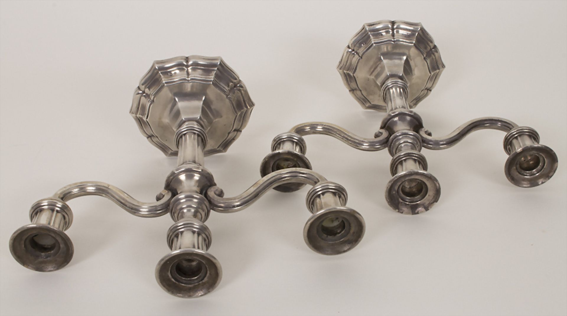 Paar Kerzenleuchter / A pair of silver candlesticks, Tétards et Frères, Paris, um 1880 - Image 7 of 9