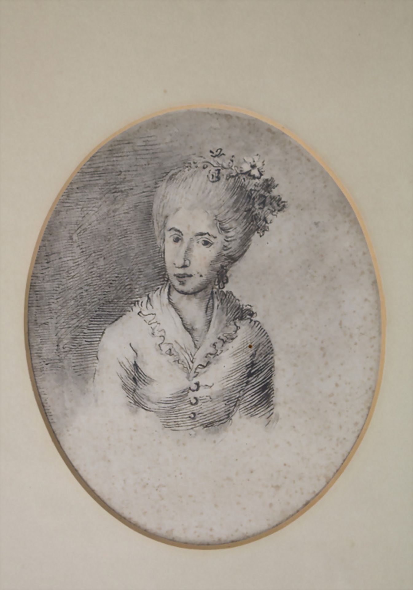 Bildnis einer Rokokodame / A portrait of a Rococo lady, 18. Jh.