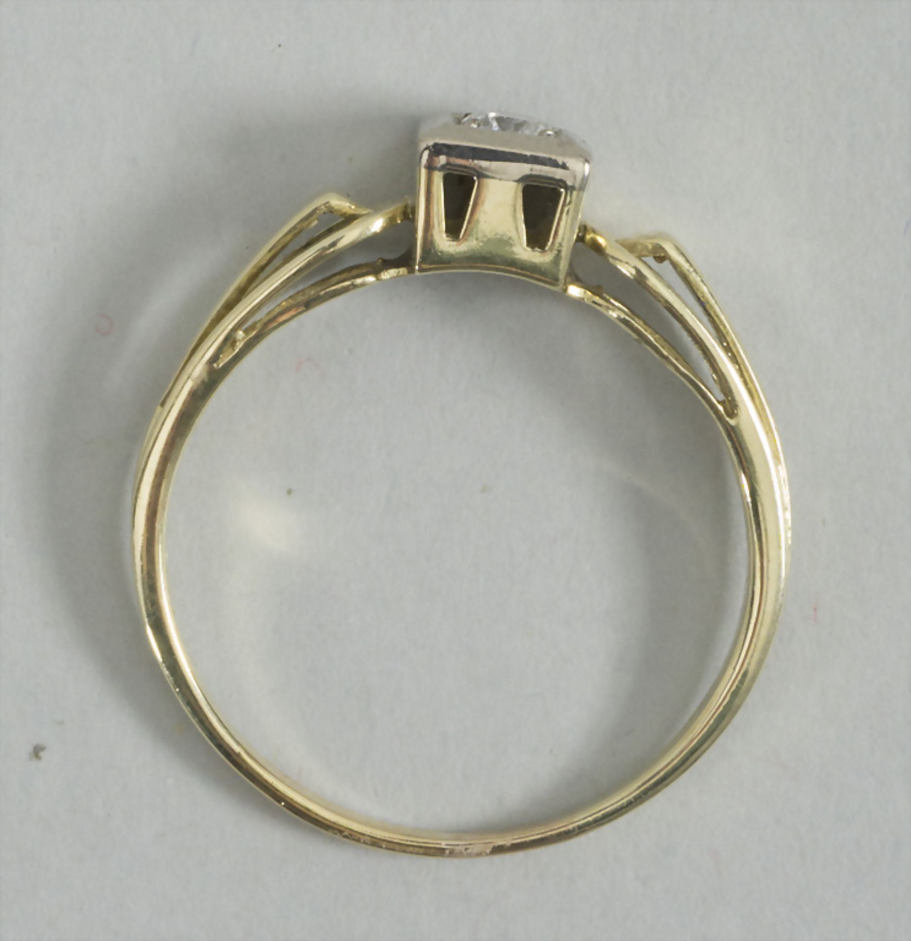 Brillant Solitärring / A 14k gold ring with a brilliant solitaire - Bild 3 aus 5