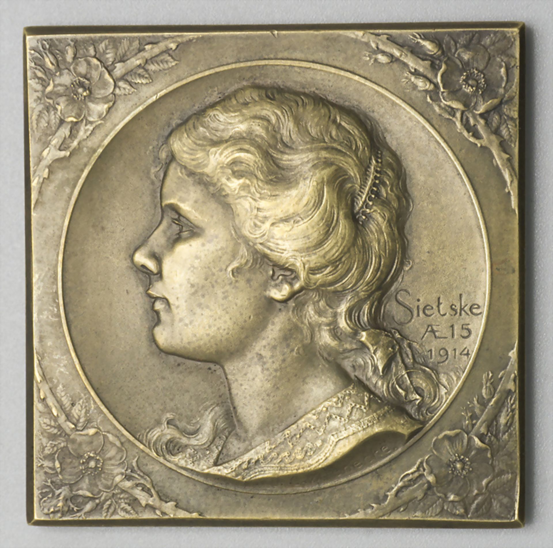 Plakette 'Niederländisch-Belgische Numismatische Vereinigung', 1914