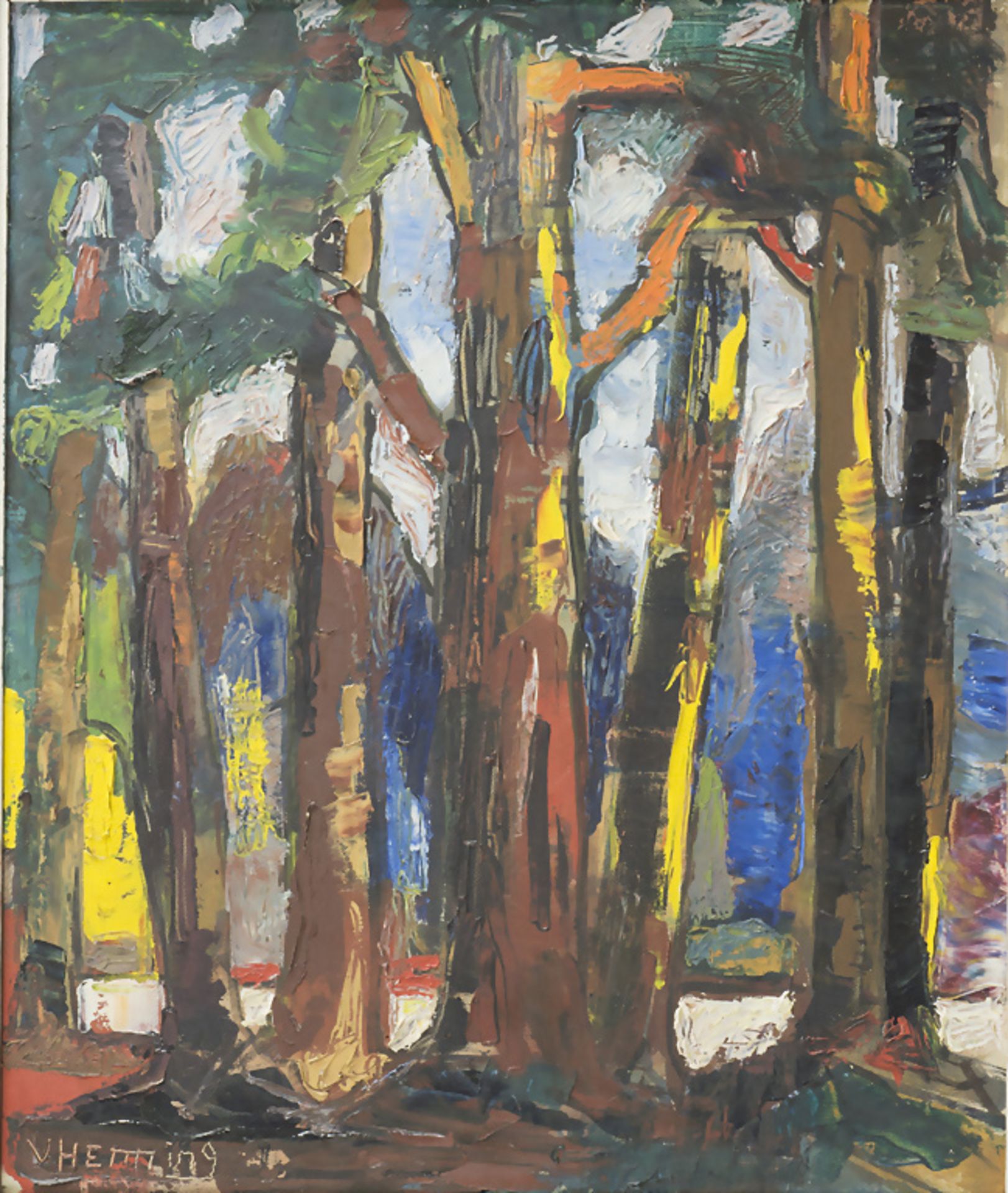 Abstrakte Waldlandschaft / An abstract forest landscape, um 1950