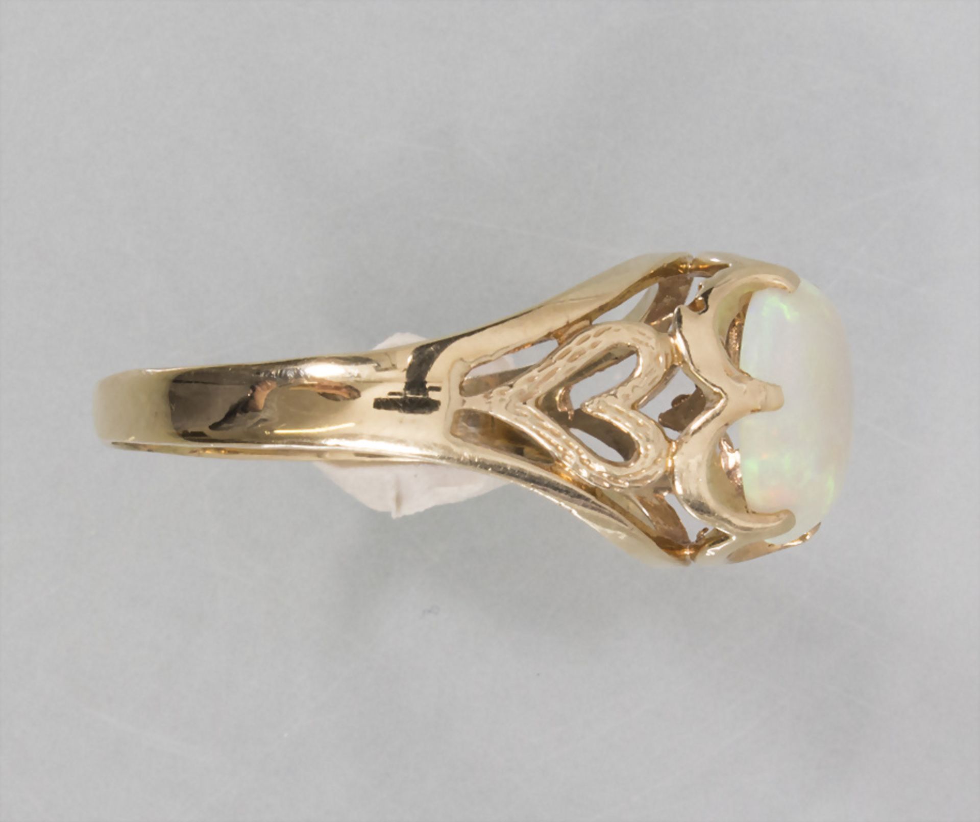 Damenring mit Opal / A ladies 14k gold ring with an opal - Bild 3 aus 4