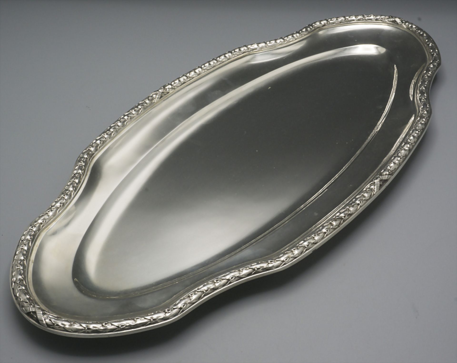 Ovale Platte / An oval silver plate, um 1900 - Image 2 of 6