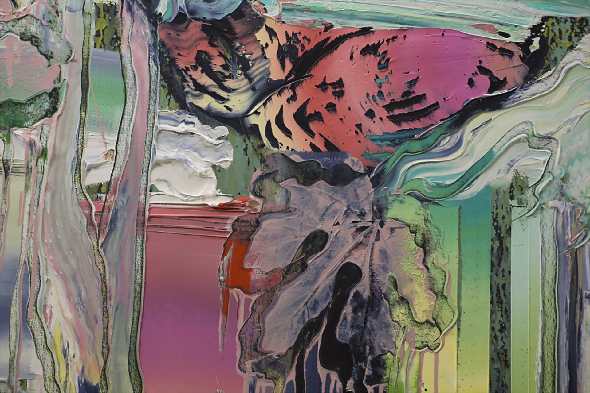 Dietmar BRIXY (*1961), 'Abstrakte Szene mit Säulen und Blättern' / An abstract setting with ... - Image 3 of 4