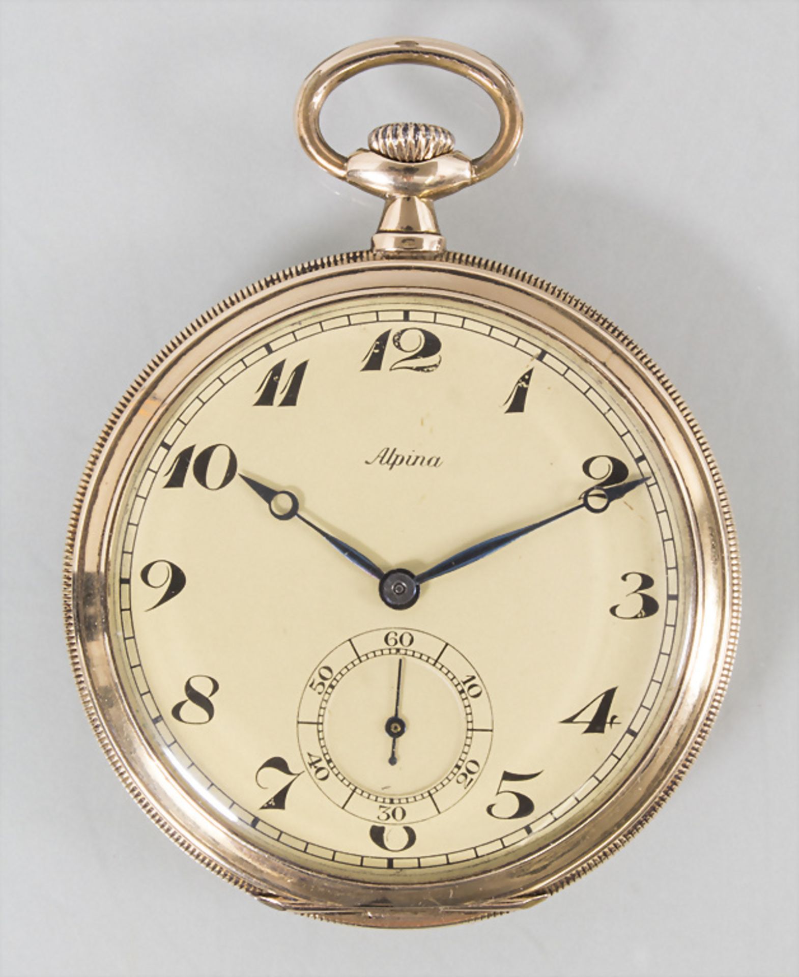 Offene Taschenuhr / A 14 k gold pocket watch, Alpina, deutsch, um 1928