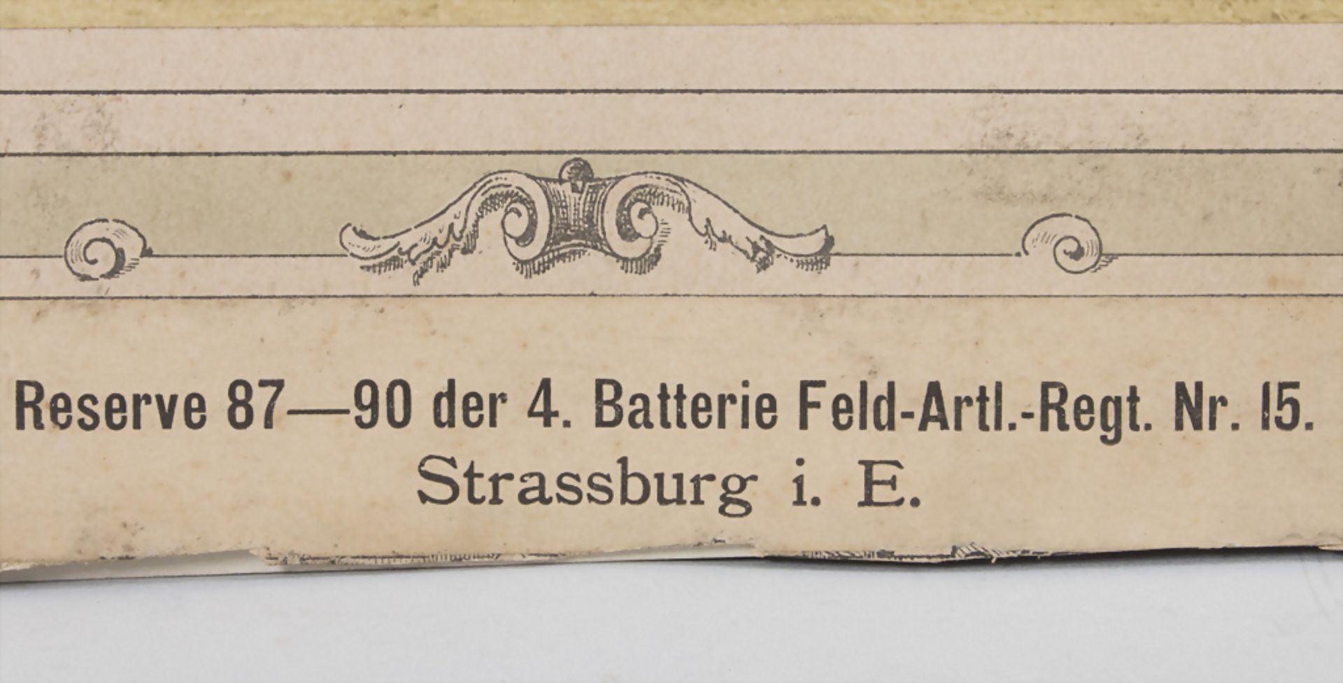 Zwei Fotografien 'Reserve 87-90 der vierten Batterie Feld-Artillerie-Regiment Nr. 15, ... - Image 3 of 5