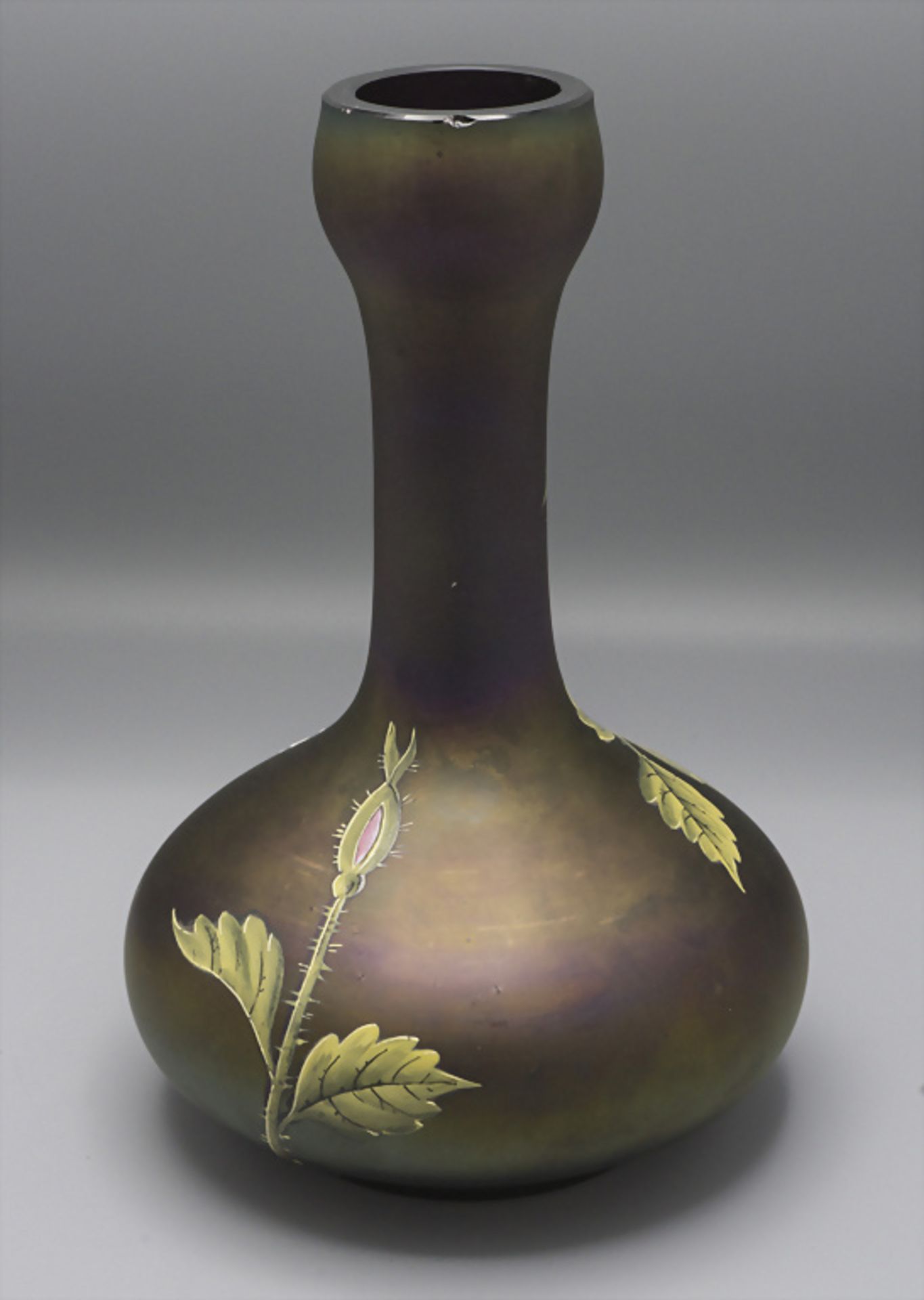 Jugendstil Vase / An Art Nouveau glass vase, Ferdinand von Poschinger, Buchenau, um 1900 - Bild 2 aus 5