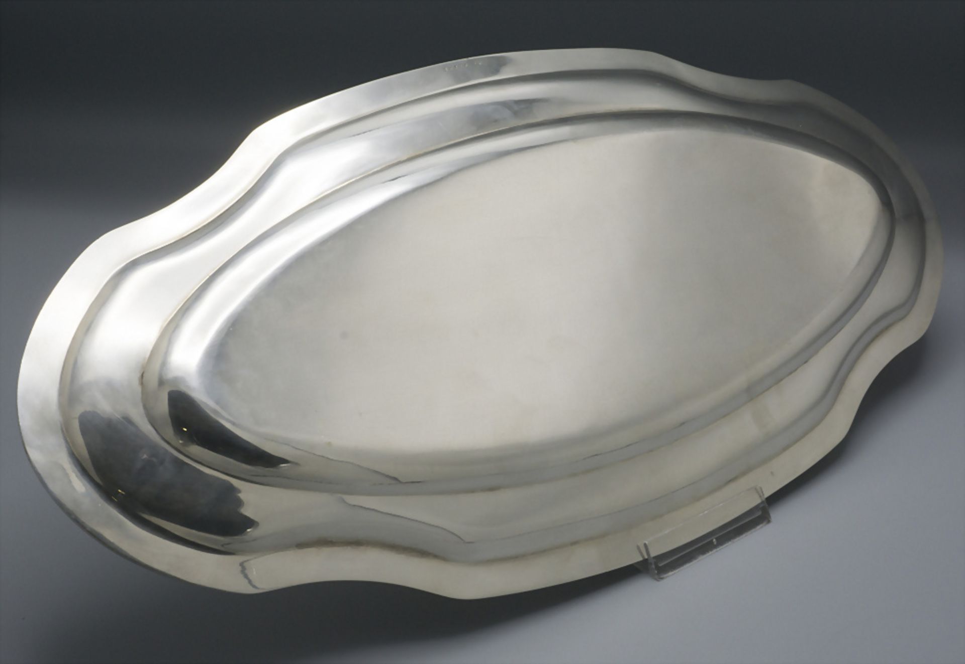 Ovale Platte / An oval silver plate, um 1900 - Image 4 of 6