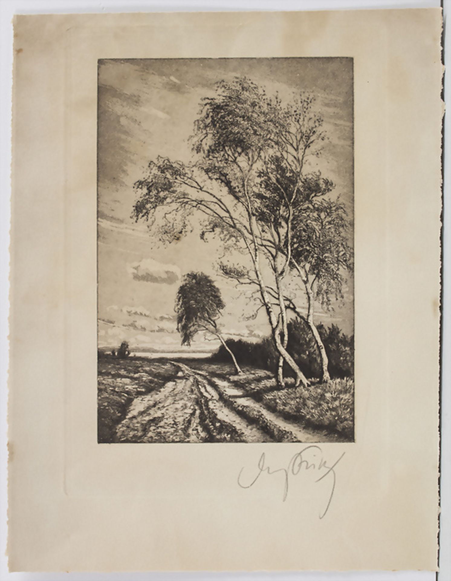 Max Fritz (1849-1913), 'Landschaft mit Birken' / 'Landscape with birch trees', 19. Jh. - Bild 2 aus 3