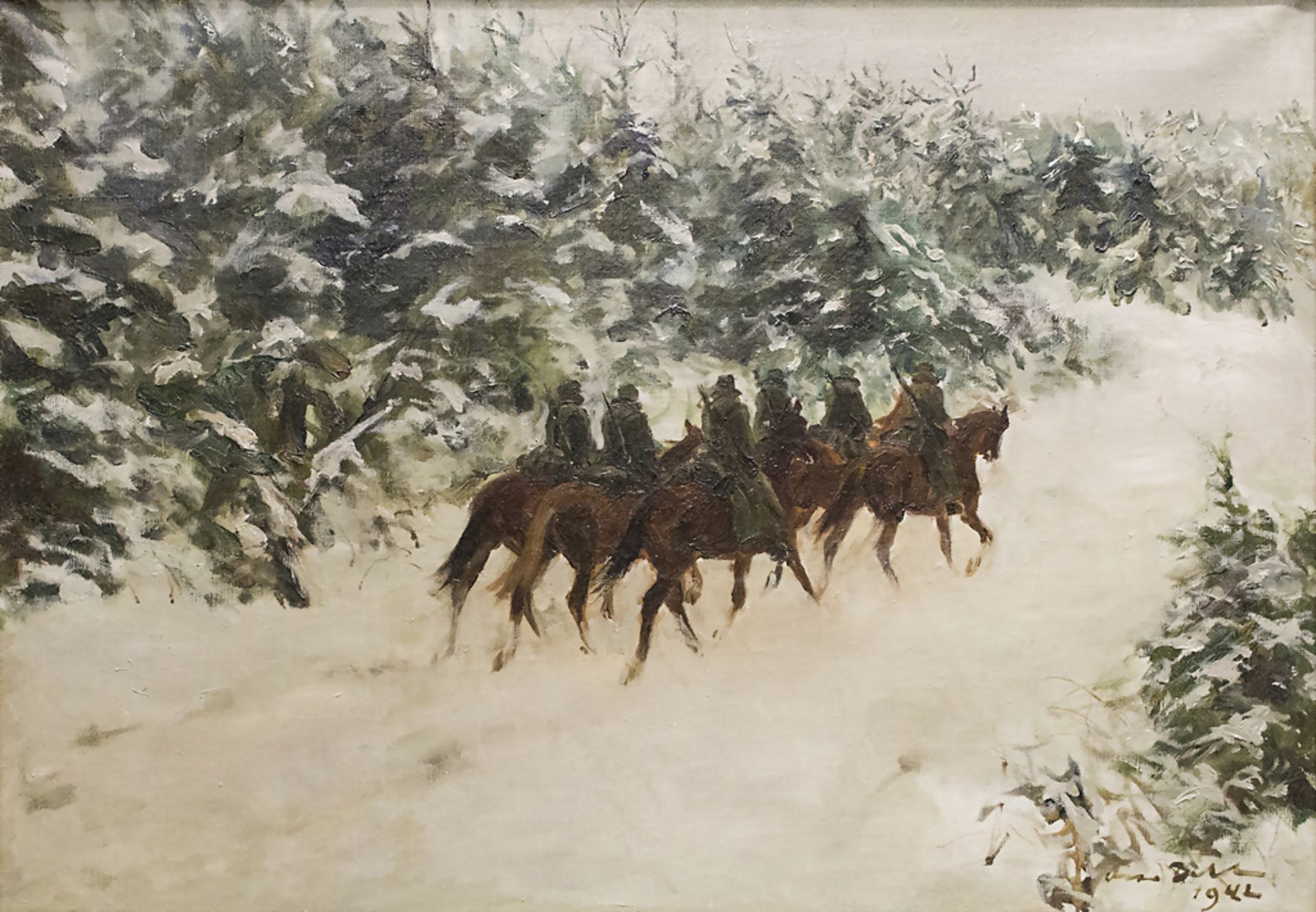 Otto Dill (1884-1957), 'Reiter in Schneelandschaft' / 'Riders in a snowy landscape', 1942