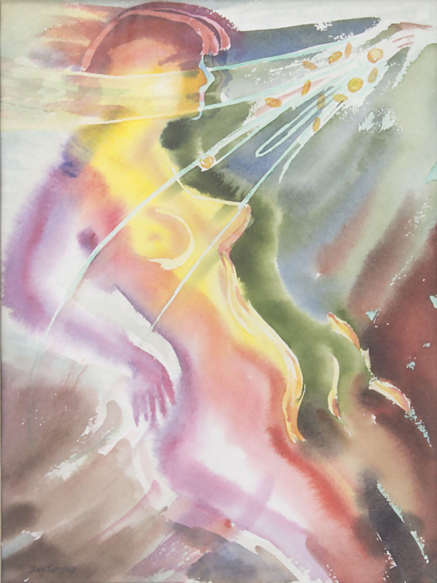 Hardy Schneider-Sato (1919-2002), ' Abstrakter Frauenakt' / 'An abstract female nude', 1987