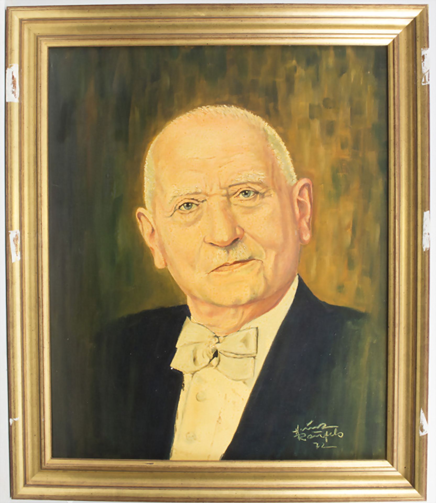 Hans Raufels, 'Herrenporträt mit doppeltem Querbinder' / 'A portrait of an elder gentleman ... - Image 2 of 4