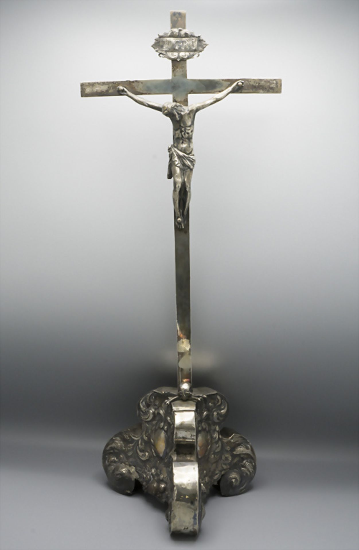 Barock Kruzifix / A silver Baroque crucifix, Antonius Lesser, Augsburg, um 1680