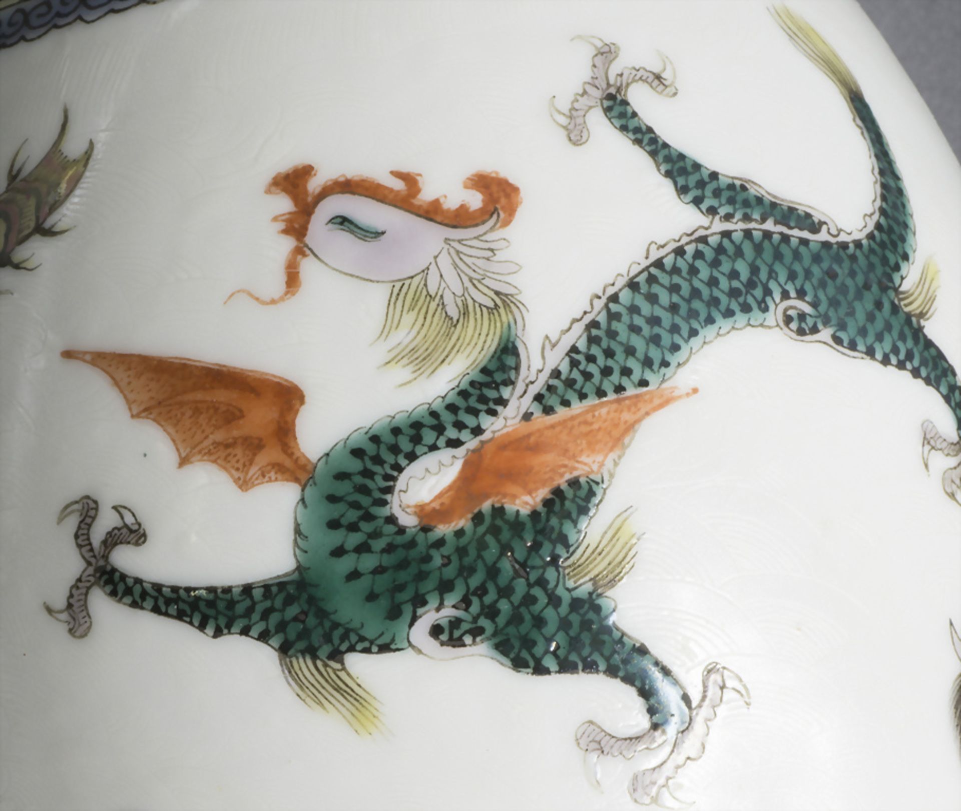 Sehr seltene 'SCRAFFITO' Porzellan Ziervase / A very rare 'Scraffito' decorative porcelain ... - Image 10 of 10