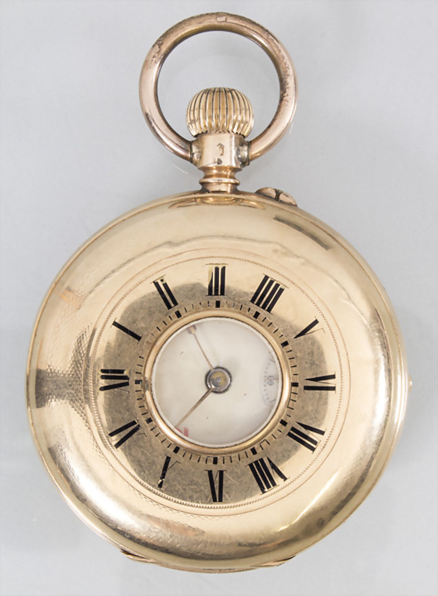 Taschenuhr Halb-Savonette / A 14k gold pocket watch, Schweiz, um 1900