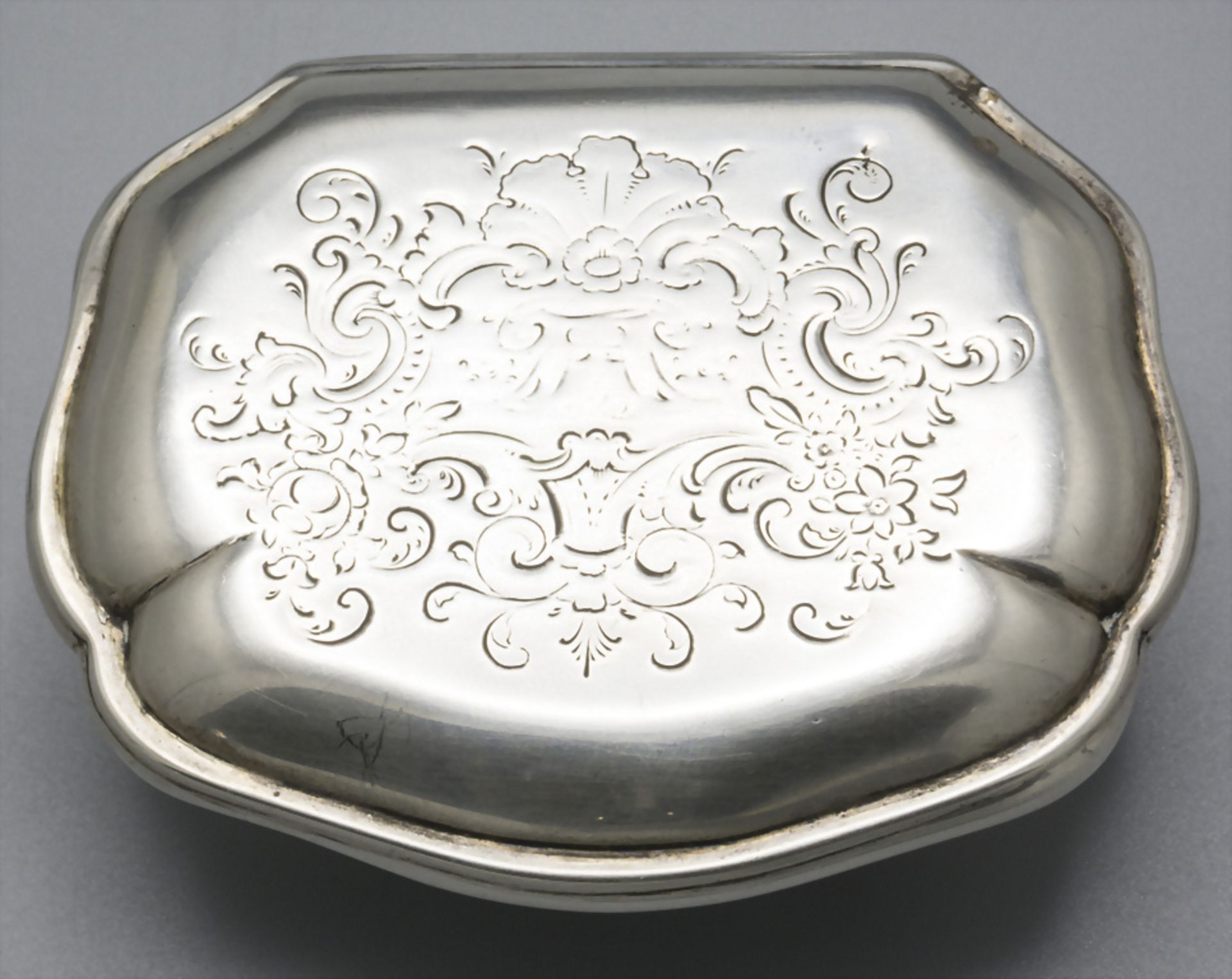 Barock Tabatiere / A silver Baroque snuff box, deutsch, 18. Jh. - Image 2 of 7