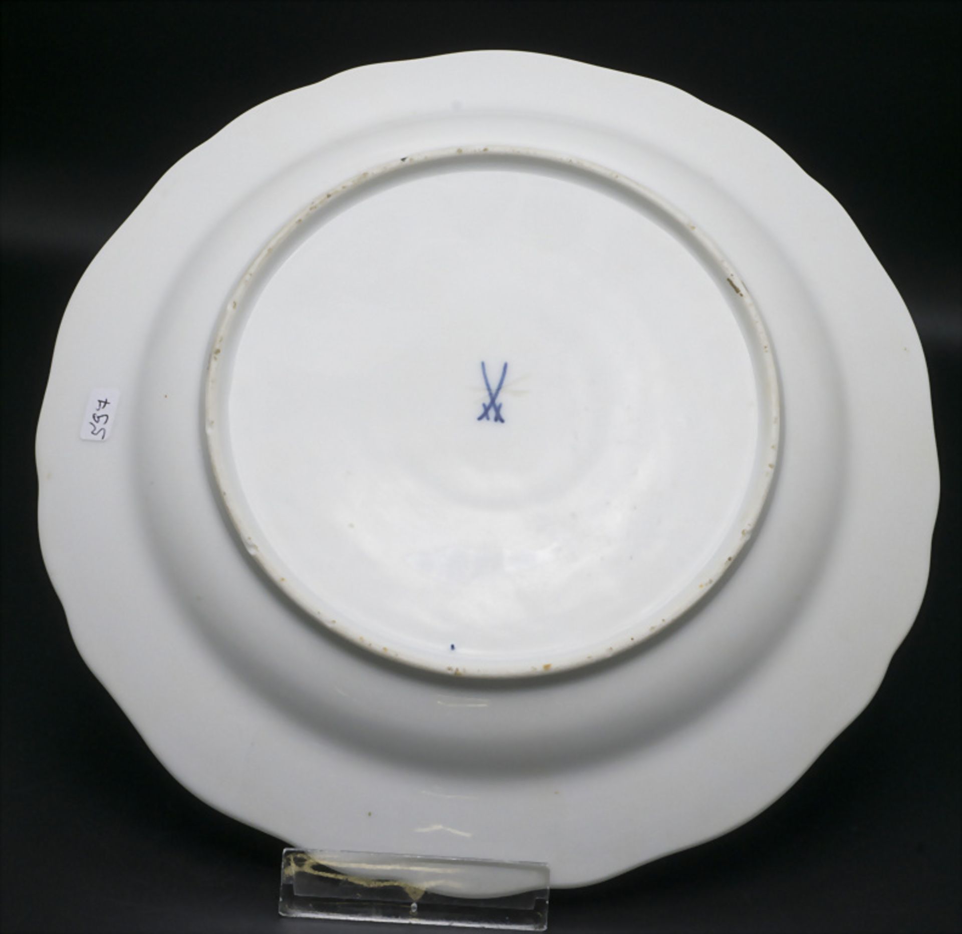 Seltener Farbmuster Teller / Probeteller / A rare colour trial plate, Meissen, 20. Jh. - Image 4 of 4