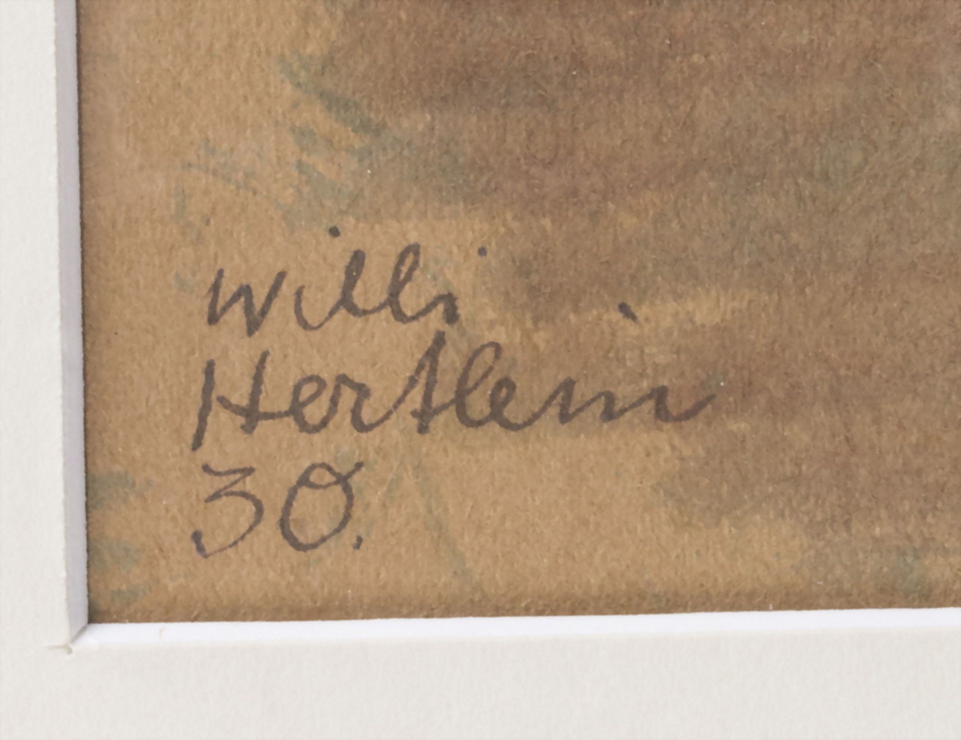 Willi Hertlein (1908-1968), 'Frauenporträt im Seitenprofil' / 'A female portrait in side ... - Image 3 of 3